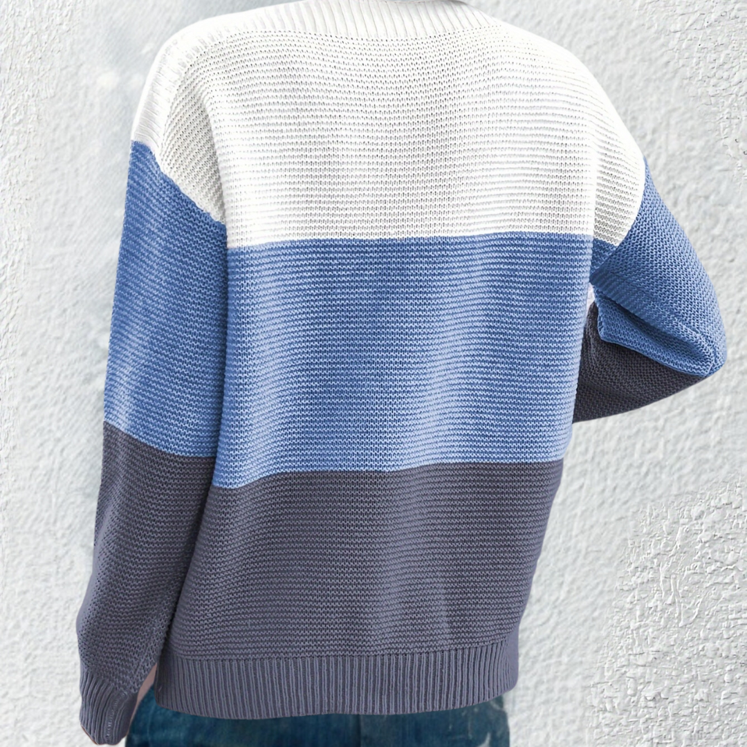 FLORA - MODISCHER GESTREIFTER PULLOVER