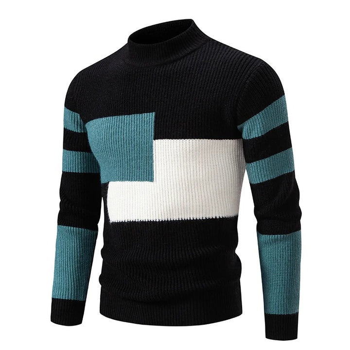 CARLO - HERRENSTRICKPULLOVER MIT STEHKRAGEN