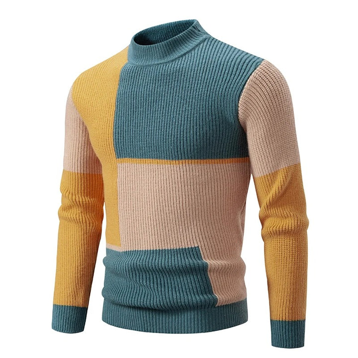 CARLO - HERRENSTRICKPULLOVER MIT STEHKRAGEN