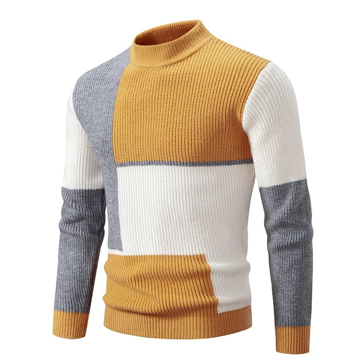CARLO - HERRENSTRICKPULLOVER MIT STEHKRAGEN