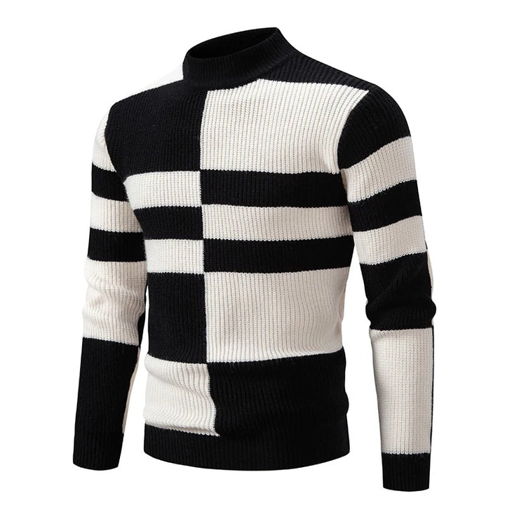 CARLO - HERRENSTRICKPULLOVER MIT STEHKRAGEN