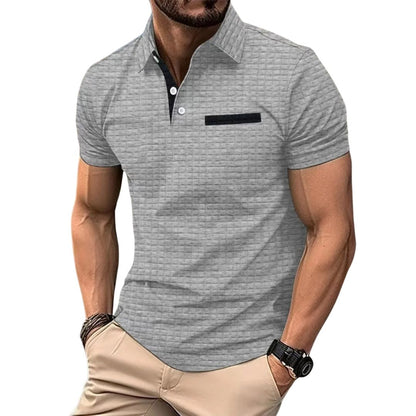 MATHIAS - POLOSHIRT MIT JACQUARD-KAROMUSTER