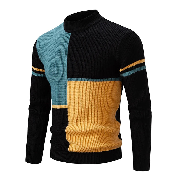 CARLO - HERRENSTRICKPULLOVER MIT STEHKRAGEN