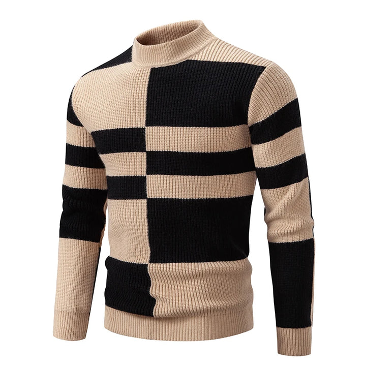 CARLO - HERRENSTRICKPULLOVER MIT STEHKRAGEN