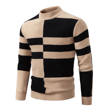 CARLO - HERRENSTRICKPULLOVER MIT STEHKRAGEN