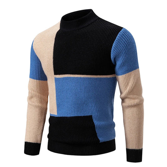 CARLO - HERRENSTRICKPULLOVER MIT STEHKRAGEN