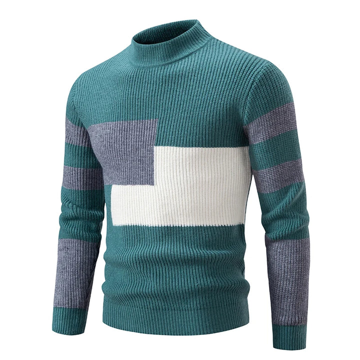 CARLO - HERRENSTRICKPULLOVER MIT STEHKRAGEN
