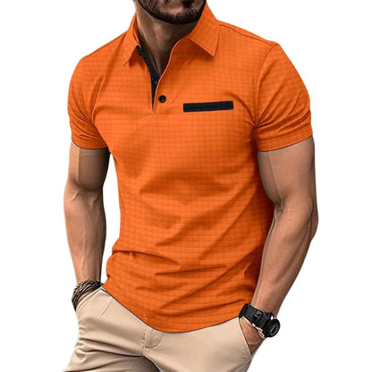MATHIAS - POLOSHIRT MIT JACQUARD-KAROMUSTER
