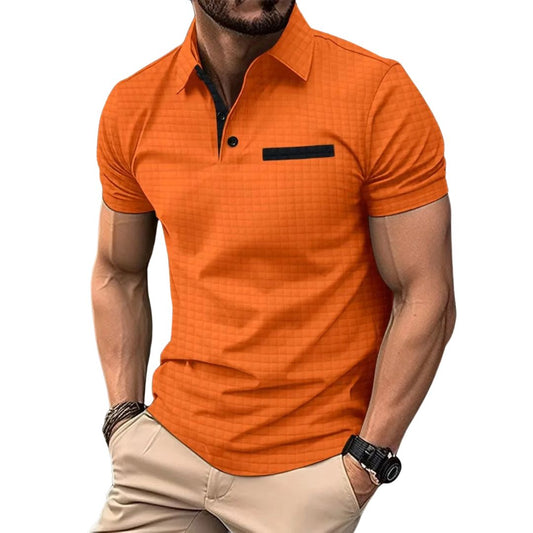 MATHIAS - POLOSHIRT MIT JACQUARD-KAROMUSTER