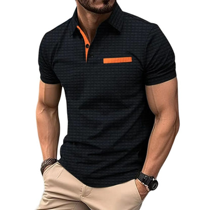 MATHIAS - POLOSHIRT MIT JACQUARD-KAROMUSTER