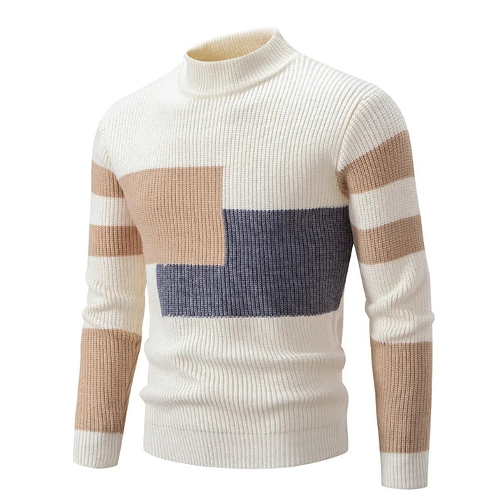 CARLO - HERRENSTRICKPULLOVER MIT STEHKRAGEN