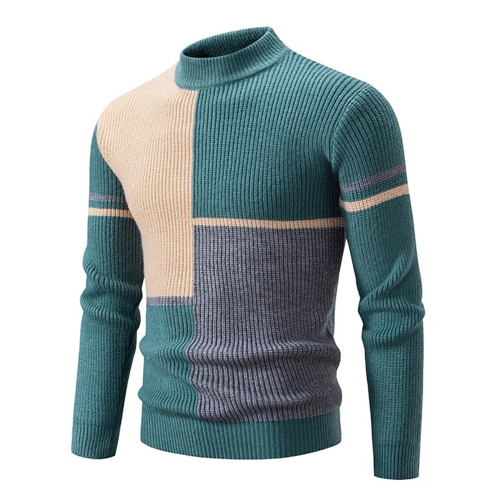CARLO - HERRENSTRICKPULLOVER MIT STEHKRAGEN
