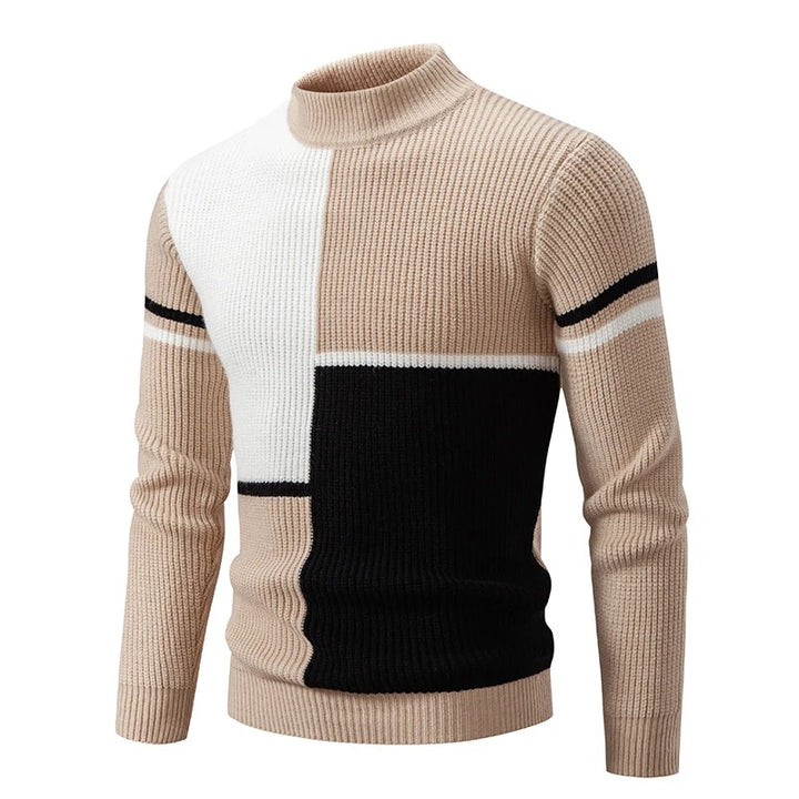 CARLO - HERRENSTRICKPULLOVER MIT STEHKRAGEN