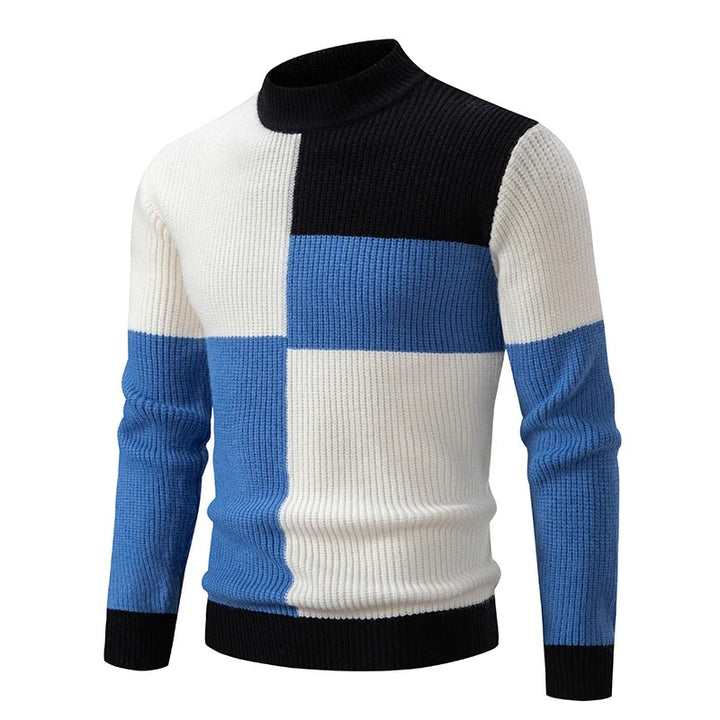 CARLO - HERRENSTRICKPULLOVER MIT STEHKRAGEN