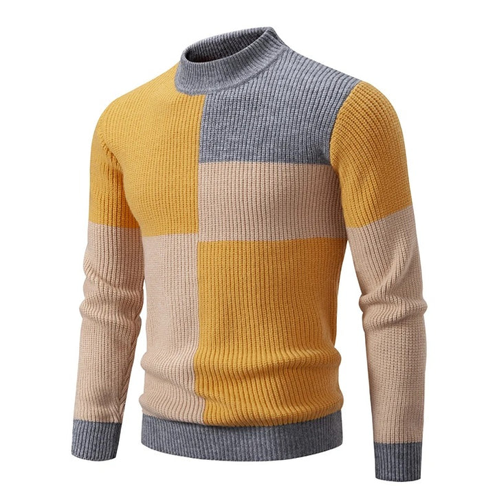 CARLO - HERRENSTRICKPULLOVER MIT STEHKRAGEN